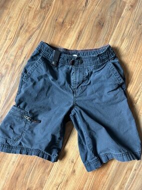 GAP Boys Cargo Shorts Dark Blue Adjustable Waist Contrast Stitch Size 7
